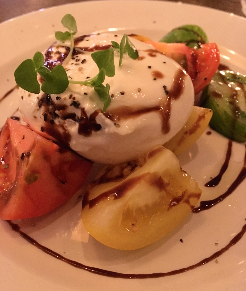 Burrata and Hierloom Tomatoes at the World's End Market