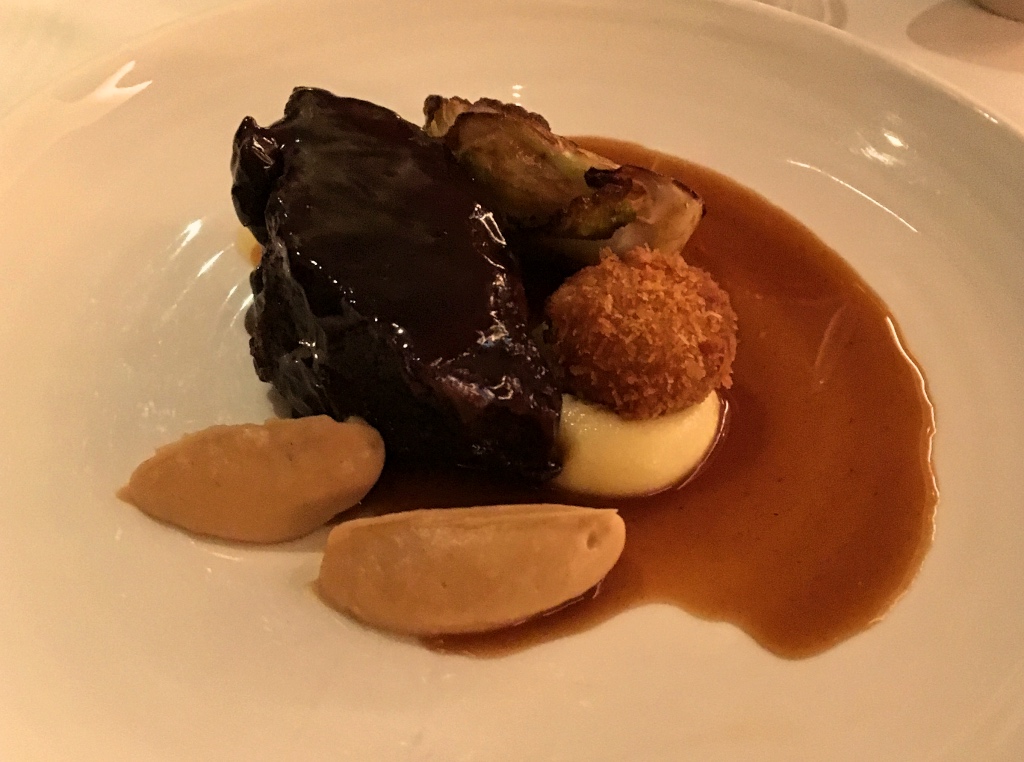 Braised Beef Cheek with Bone Marrow and Cauliflower