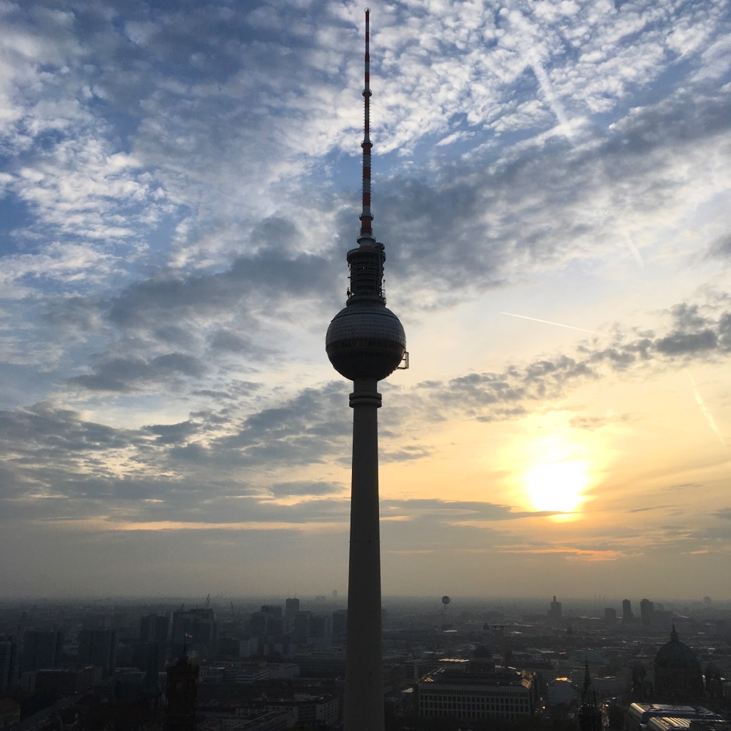 Fernsehturm from the Roof Terrace at the Park Inn