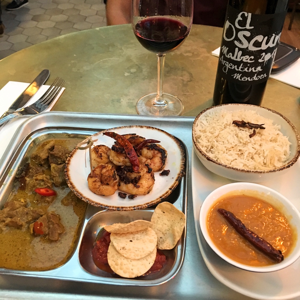 The most amazing prawns and Lamb Thali from Calcutta Canteen