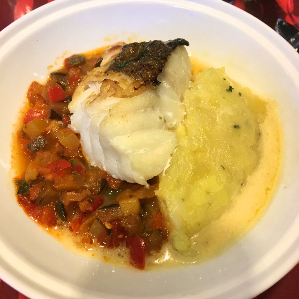Roasted Cod with Ratatouille and Mash